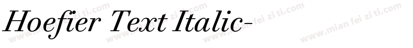 Hoefier Text Italic字体转换